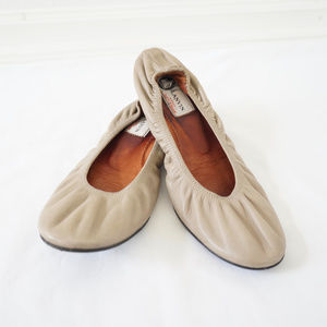 Lanvin Nude Soft Leather Ballet Flat